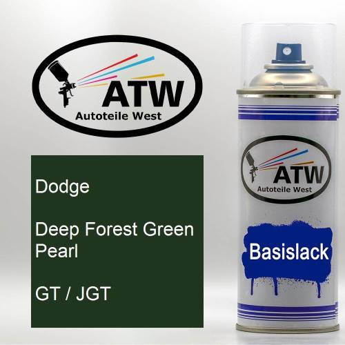 Dodge, Deep Forest Green Pearl, GT / JGT: 400ml Sprühdose, von ATW Autoteile West.